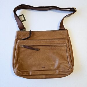 Fossil COREY CROSSBODY BAG Brown Leather  **Tags Removed**